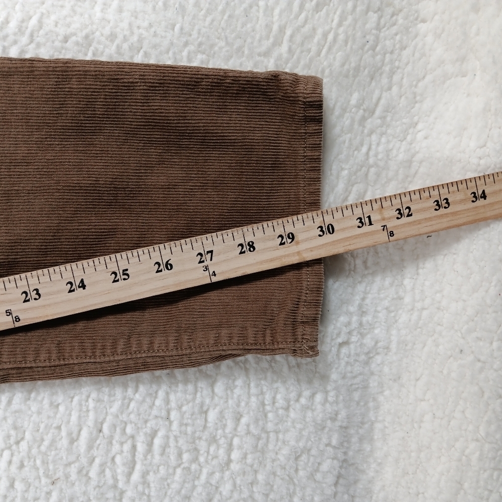 J Crew Pants Mens 34x30 Brown Corduroy 484 Slim Fit 5-Pocket Casual Cords - Picture 9 of 11